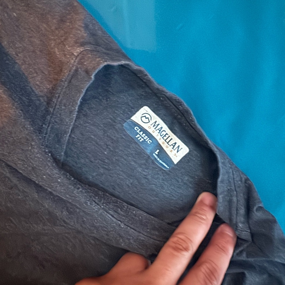 Magellan Outdoors Gray Long Sleeve Tee